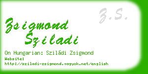 zsigmond sziladi business card