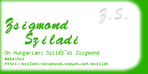 zsigmond sziladi business card